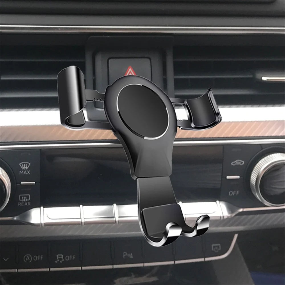 Mobile Support Mobile Phone Gravity Bracket Car Air Vent Mount for Audi A4L/A5 - Black - 1