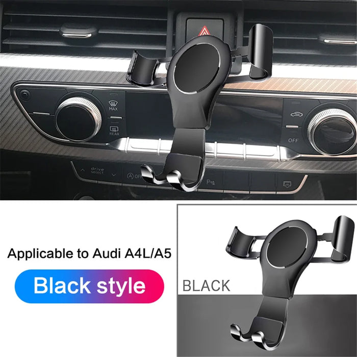 Mobile Support Mobile Phone Gravity Bracket Car Air Vent Mount for Audi A4L/A5 - Black - 2