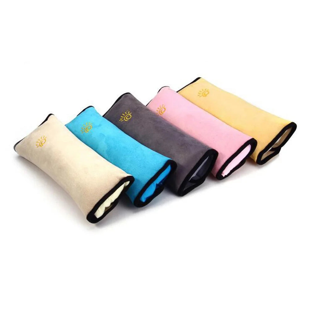 Comfortable Suede Shoulder Pad Car Seat Belt Cushion for Kids Children - Grey - 2
