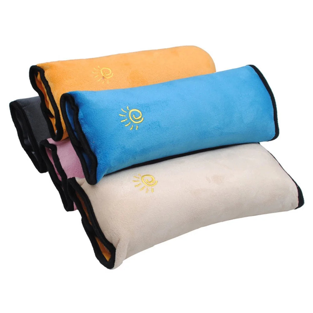 Comfortable Suede Shoulder Pad Car Seat Belt Cushion for Kids Children - Grey - 3