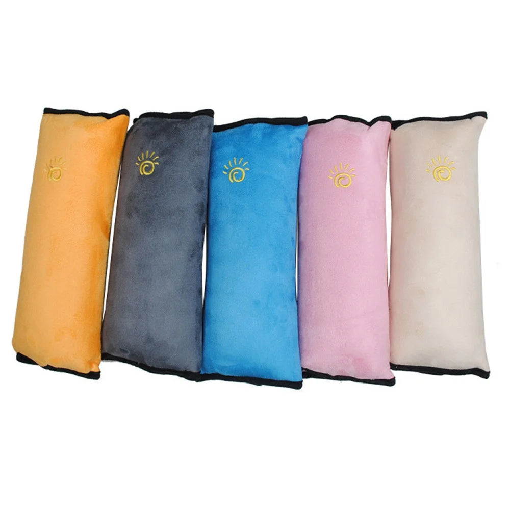 Comfortable Suede Shoulder Pad Car Seat Belt Cushion for Kids Children - Grey - 4