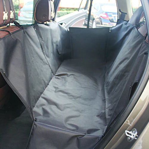 Oxford Fabric Double Layer Waterproof Dog Car Backseat Cover Safety Pad - Black - 1