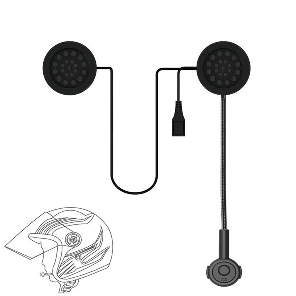 Wireless Bluetooth-compatible Headset Motorcycle Helmet Handsfree Music Calling Headphone - 1