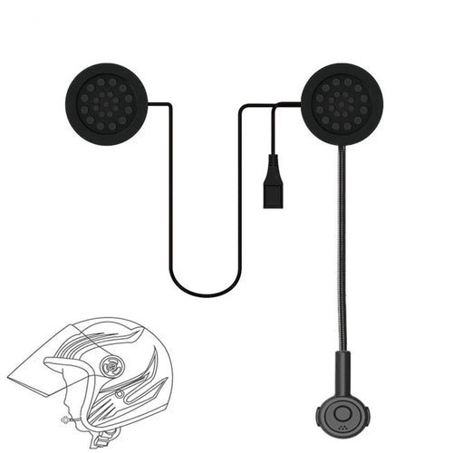 Wireless Bluetooth-compatible Headset Motorcycle Helmet Handsfree Music Calling Headphone - 1