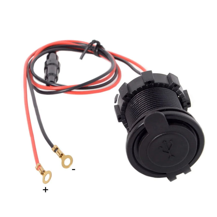 Motorcycle Waterproof Dual USB Adapter Electric Bicycle Handlebar Port Socket for Phone GPS MP4 - 4