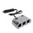 OLESSON No.1505 1 to 3 Car Cigarette Lighter Socket & Dual USB Car Charger - Black - 1
