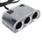 OLESSON No.1505 1 to 3 Car Cigarette Lighter Socket & Dual USB Car Charger - Black - 2