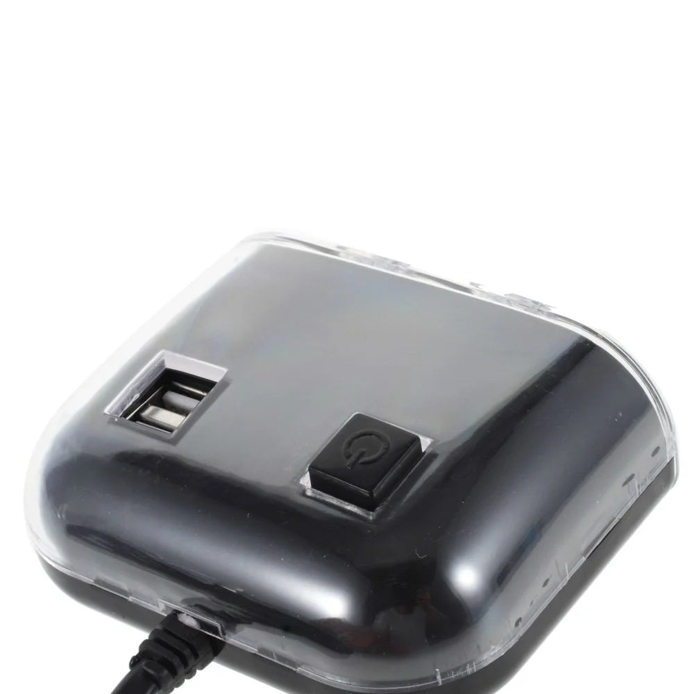 OLESSON No.1505 1 to 3 Car Cigarette Lighter Socket & Dual USB Car Charger - Black - 3