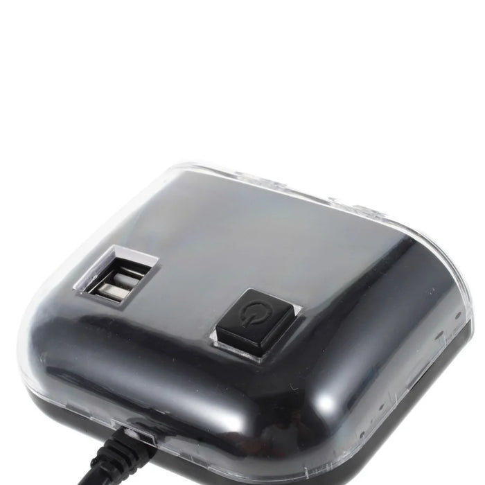 OLESSON No.1505 1 to 3 Car Cigarette Lighter Socket & Dual USB Car Charger - Black - 3