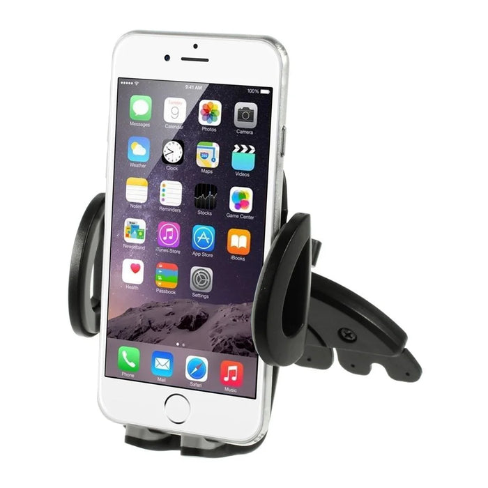H74C81 360 Degree Rotating Ball Head Car CD Slot Mount Holder for 50-95mm Mobile Phone Tablet - 1