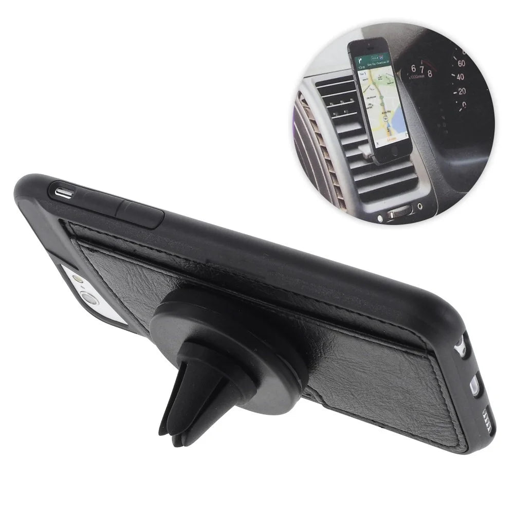 Magnetic Car Air Vent Mount Holder w/ Rotary Cradle for iPhone, Samsung, HTC, LG, Sony - Black - 1