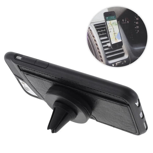 Magnetic Car Air Vent Mount Holder w/ Rotary Cradle for iPhone, Samsung, HTC, LG, Sony - Black - 1