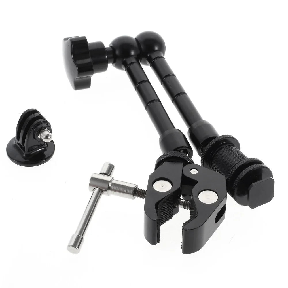 11 inches Magic Friction Arm + Super Clamp Claws Clip + Adapter for Camera Camcorder / LCD / LED light / DSLR Rig - 1