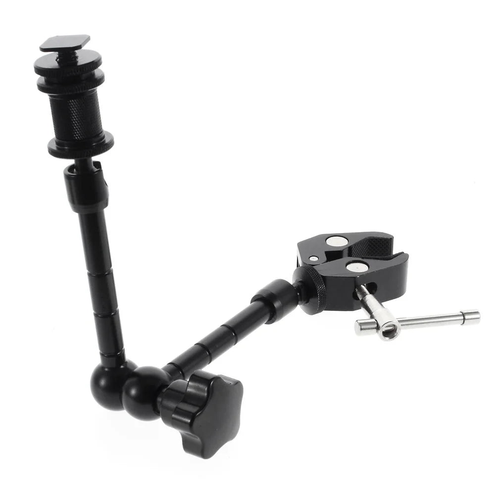 11 inches Magic Friction Arm + Super Clamp Claws Clip + Adapter for Camera Camcorder / LCD / LED light / DSLR Rig - 3