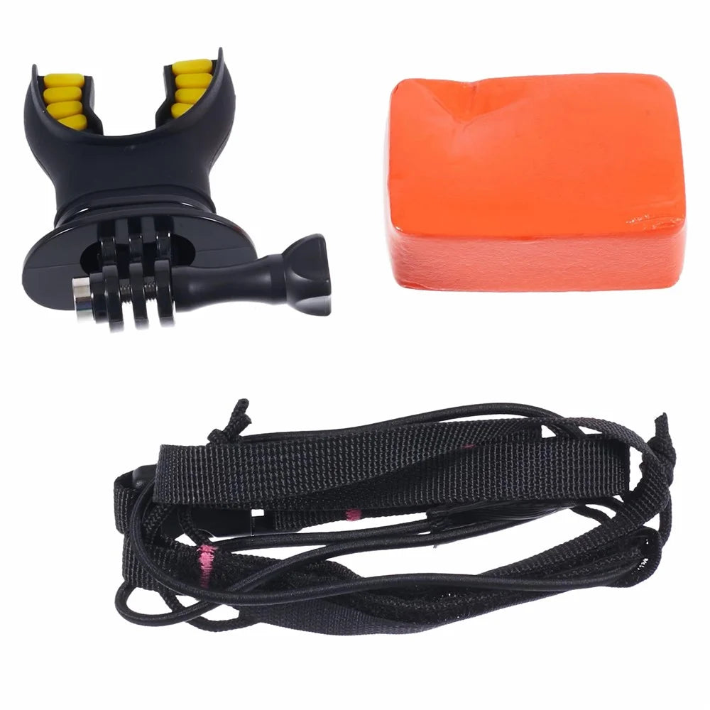 Surfing Shooting Mouth Mount Set for GoPro Hero 12 / 11 / 10 / 9 / 8 / 7 / 6 / 5 / 4 / DJI Action 4 / 3 / 2 / 1 / SJCAM EKEN - 5