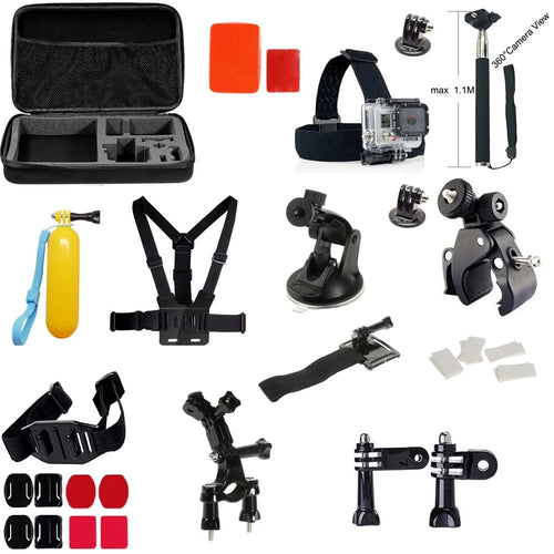 36-in-1 Outdoor Accessories Kit with Chest Belt, Headstrap, Monopod for GoPro Hero 4/3+/3/2/1 SJ4000/5000/6000 Xiaomi Yi - 1