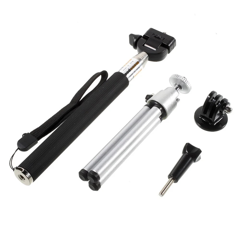 4 in 1 Accessories Kit with Tripod Stand, Extendable Monopod for GoPro Hero 4/3+/3/2/1 SJ4000/5000/6000/Xiaomi Yi - 1