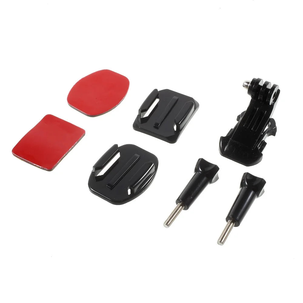 Curved Surface Mounts + Adhesive Stickers + J-Hook + Long Thumb Screws Kit for GoPro HERO 4/3+/3/2/1/SJ4000/SJ5000/SJ6000/Xiaomi Yi - 1