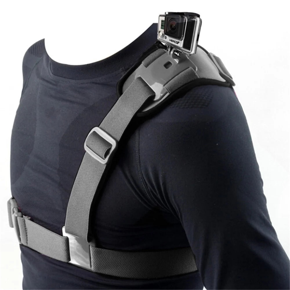 Adjustable Single Shoulder Strap for GoPro HERO 4/3+/3/2/1/SJ4000/SJ5000/SJ6000/Xiaomi Yi - Black - 1