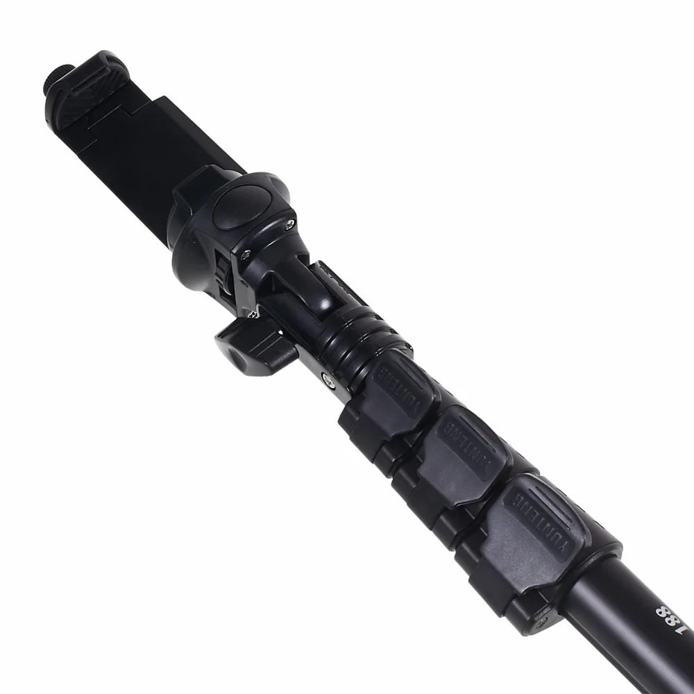 Selfie Stick Monopod with Phone Clamp + Tripod Adapter for Mobile Phones and GoPro Hero Cameras - 3