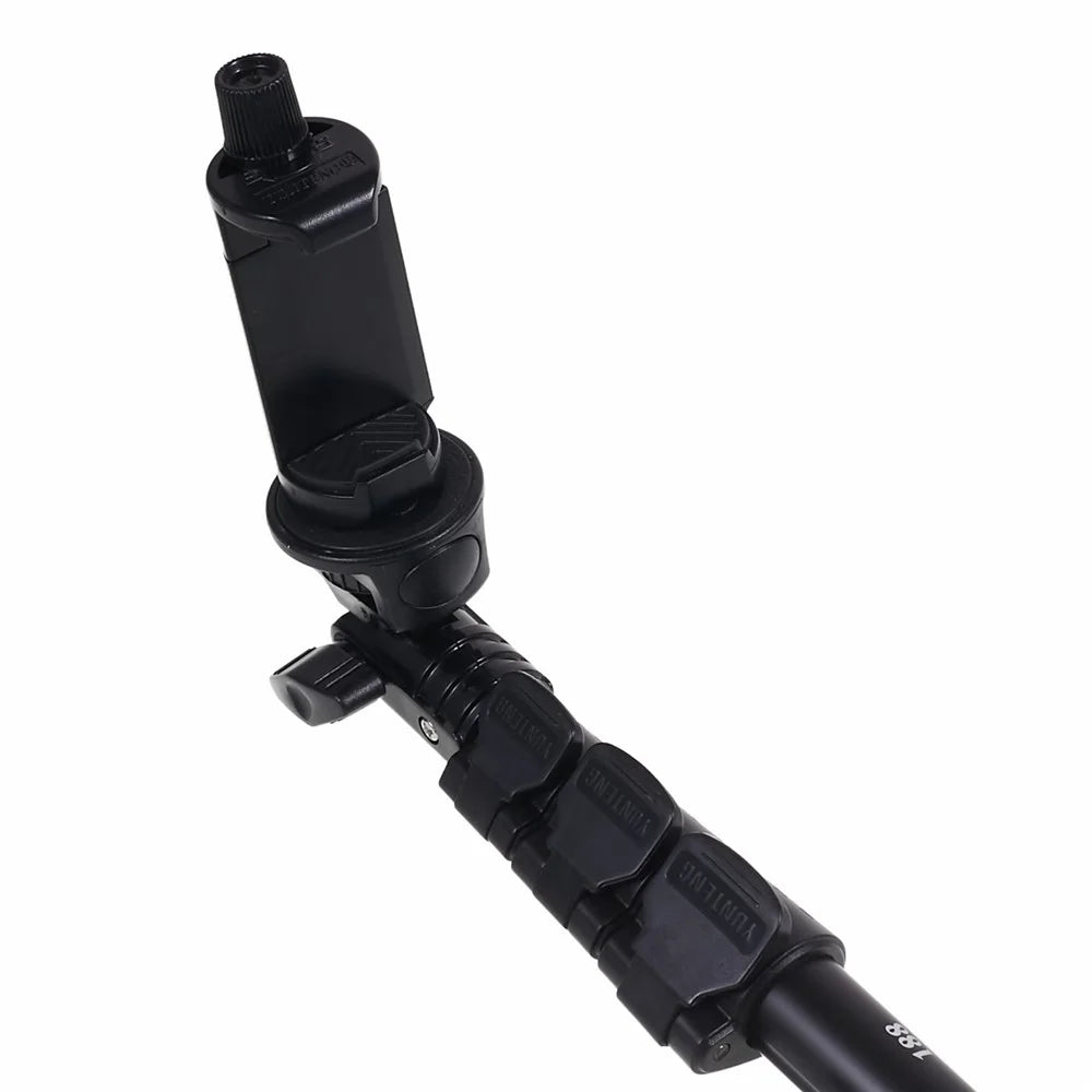 Selfie Stick Monopod with Phone Clamp + Tripod Adapter for Mobile Phones and GoPro Hero Cameras - 4