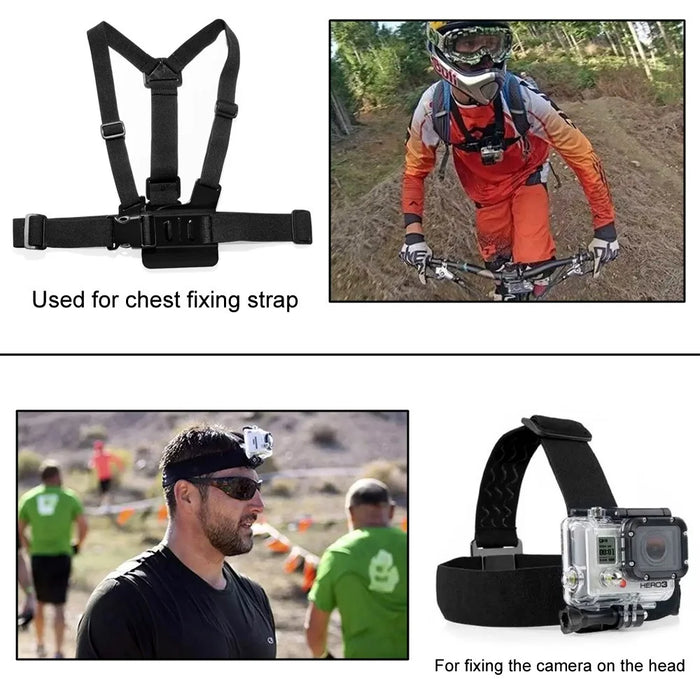AT411 81 in 1 Action Camera Accessories Set Chest Belt Headstrap Mount for Gopro / SJCAM / Xiaomi Yi Camera - 3