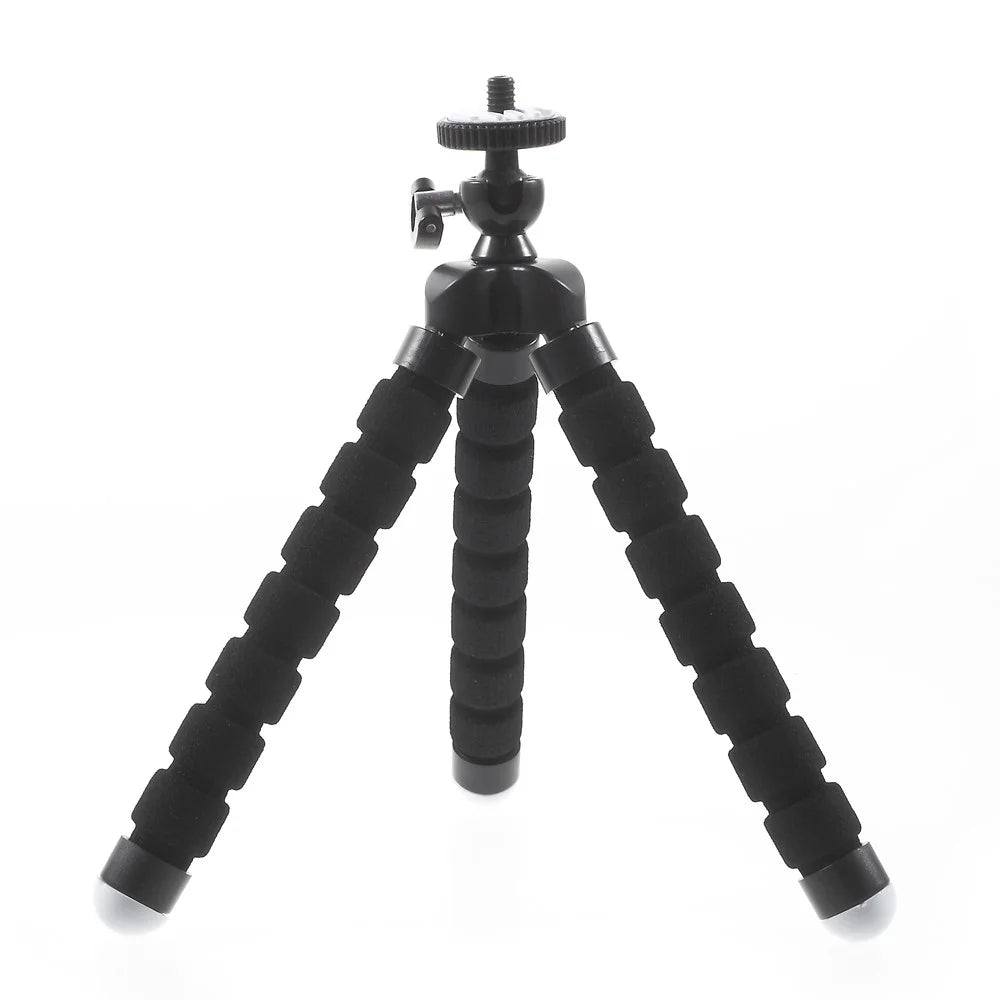 Portable Soft Adjustable Tripod Holder for GoPro Hero 4/3+/3/2/1 SJ4000/5000/6000 Xiaomi Yi - Black - 1