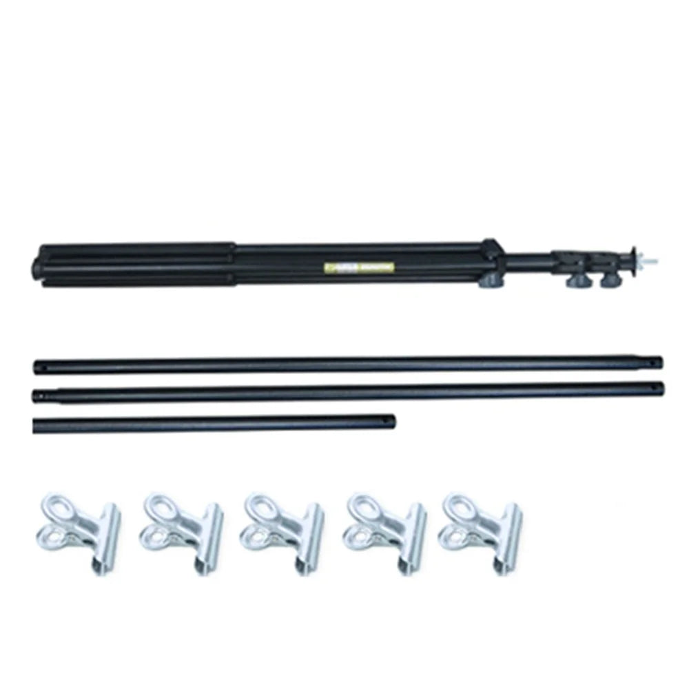 Photography 200x200CM PVC Backdrop Background Support Stand System T-Frame Stand Kit - Black - 4