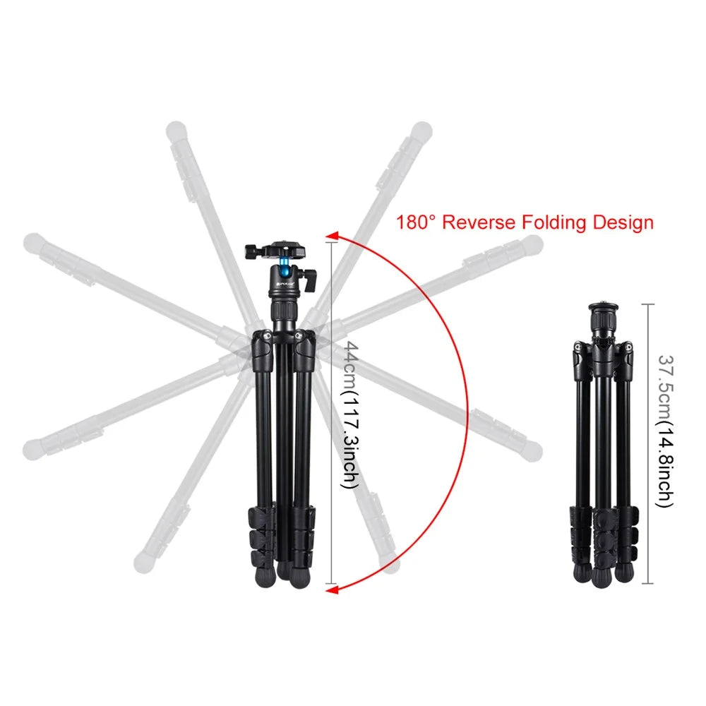 PULUZ PU3009 Portable Aluminum Alloy Camera Tripod with Adjustable Leg Height 36~92cm for Sony, Nikon, Canon DSLR Cameras - 5