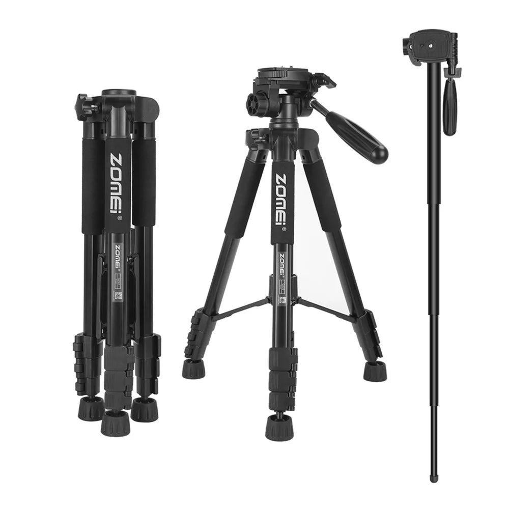 ZOMEI Q222 Pro Aluminum Tripod Heavy Duty Monopod Travel Stand for Sony DSLR Camera - 1