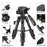 ZOMEI Q100 Portable Aluminum Alloy Mini Travel Camera Tabletop Tripod Lampstand - Black - 2