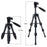 ZOMEI Q100 Portable Aluminum Alloy Mini Travel Camera Tabletop Tripod Lampstand - Black - 3