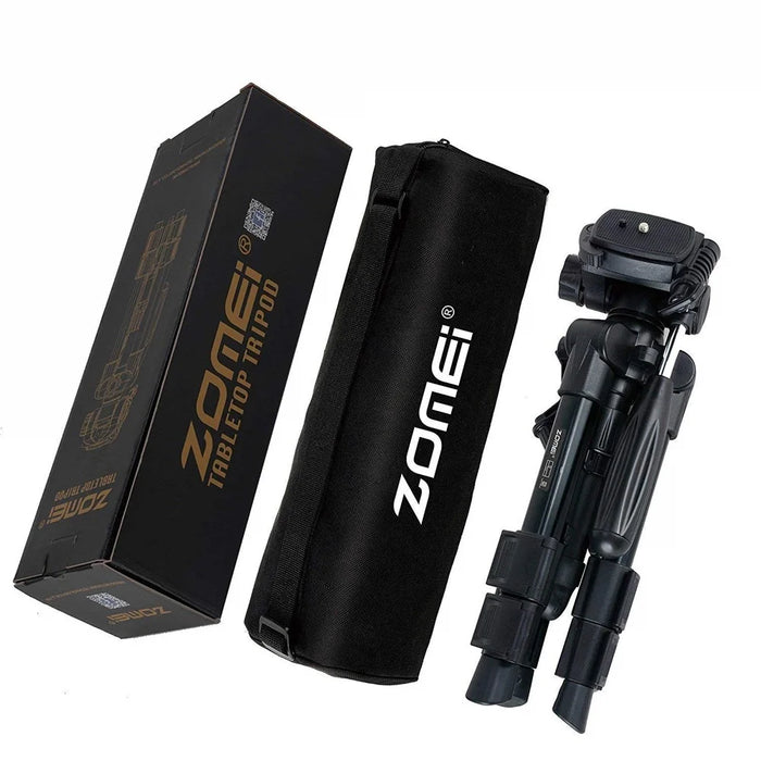 ZOMEI Q100 Portable Aluminum Alloy Mini Travel Camera Tabletop Tripod Lampstand - Black - 7