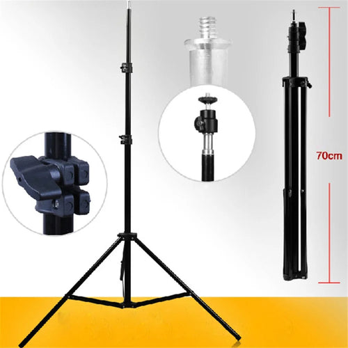 KAYLYPS 2m Aluminum Alloy Tripod Stand Tripod with 1/4 Screw Head for Photo Studio Flashes Photographic Lighting Softbox - 1