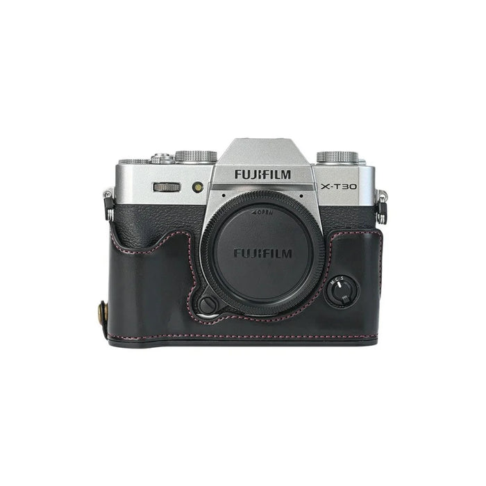 PU Leather Half Bottom Camera Case Cover Protector for Fujifilm XT30 / XT30 II / XT10 / XT20 Camera - Black - 1