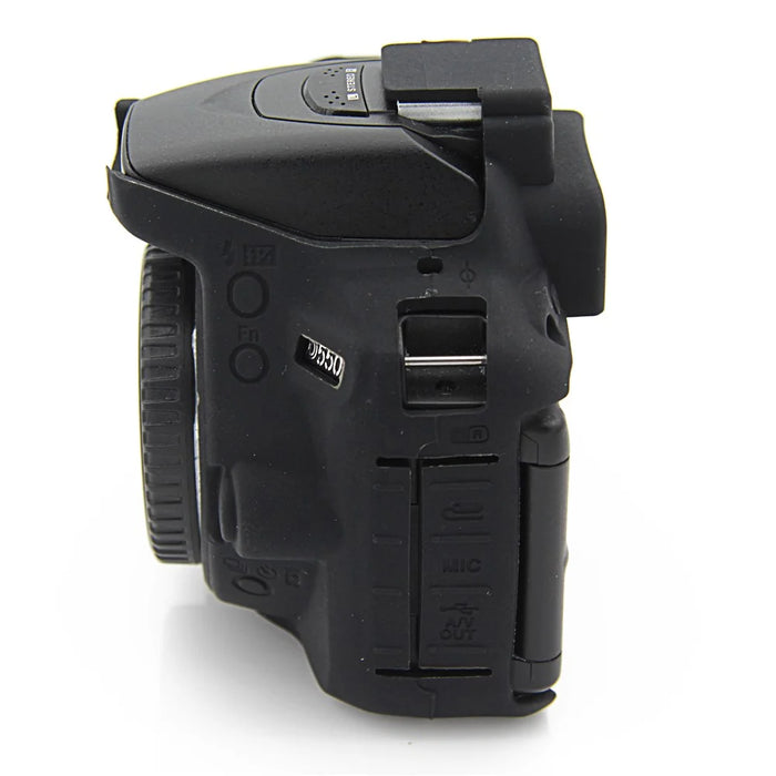 For Nikon D5500 D5600 Cameras Soft Silicone Protective Skin Shell Case - Black - 4