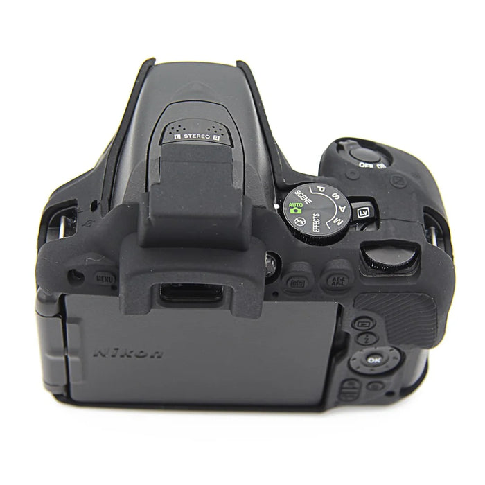For Nikon D5500 D5600 Cameras Soft Silicone Protective Skin Shell Case - Black - 6