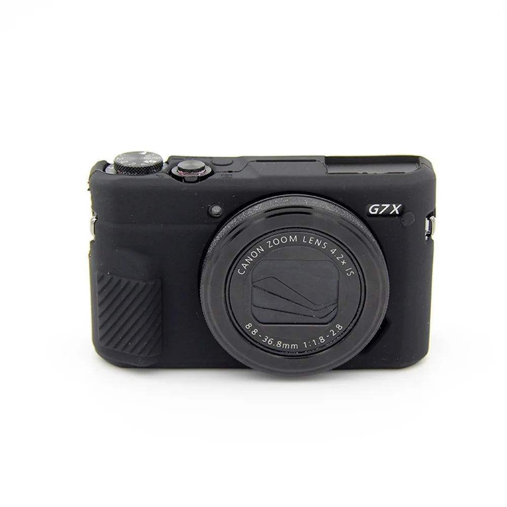 Soft Silicone Protective Case for Canon G7X Mark II - Black - 1