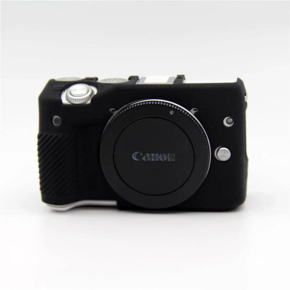 Soft Silicone Protective Case for Canon EOS M3 (18-55mm) - Black - 1