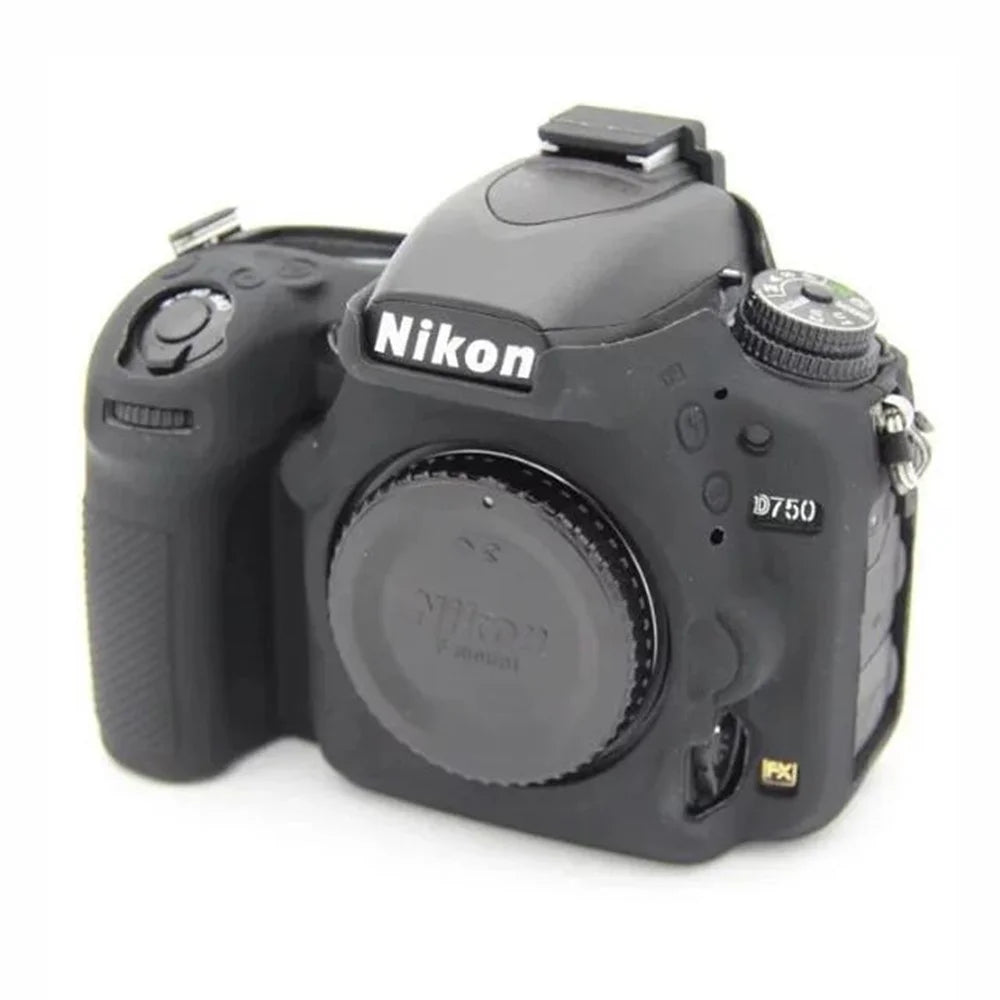 Soft Silicone Protective Shell for Nikon D750 Digital SLR Camera - Black - 1