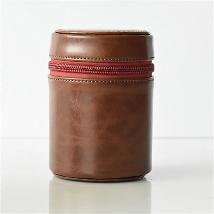 Camera Lens Bag Lens PU Leather Protective Case for Nikon Canon Sony Fujifilm etc - Size: S / Coffee - 3