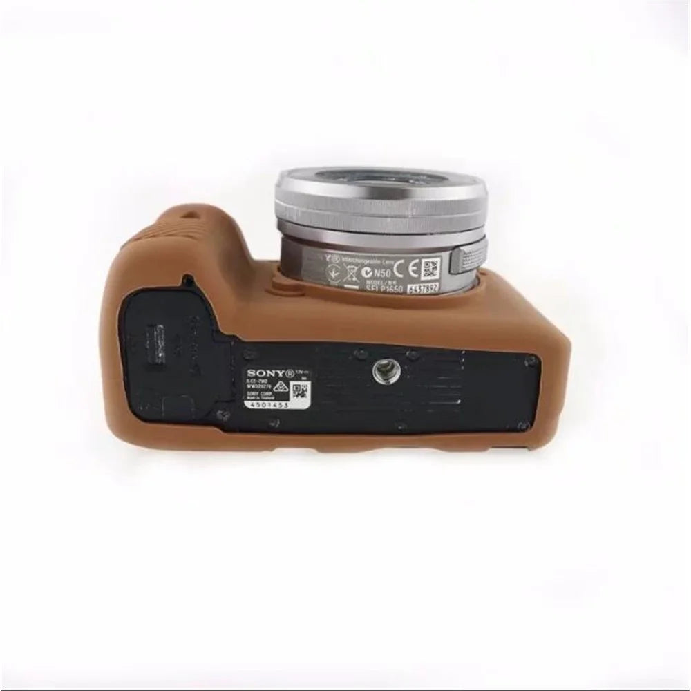 Soft Silicone Camera Case Shell for Sony Alpha A7 II / A72 / A7R2 / A7S2 - Brown - 2