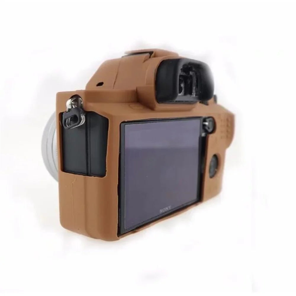 Soft Silicone Camera Case Shell for Sony Alpha A7 II / A72 / A7R2 / A7S2 - Brown - 4
