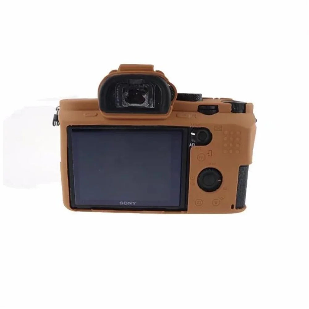Soft Silicone Camera Case Shell for Sony Alpha A7 II / A72 / A7R2 / A7S2 - Brown - 6