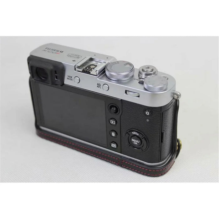 PU Leather Half Camera Case for Fujifilm X100F - Black - 6