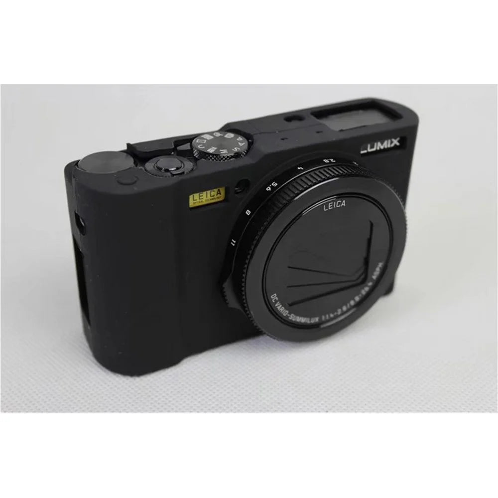 Flexible Silicone Protective Camera Case for Panasonic DMC-LX10 - Black - 4