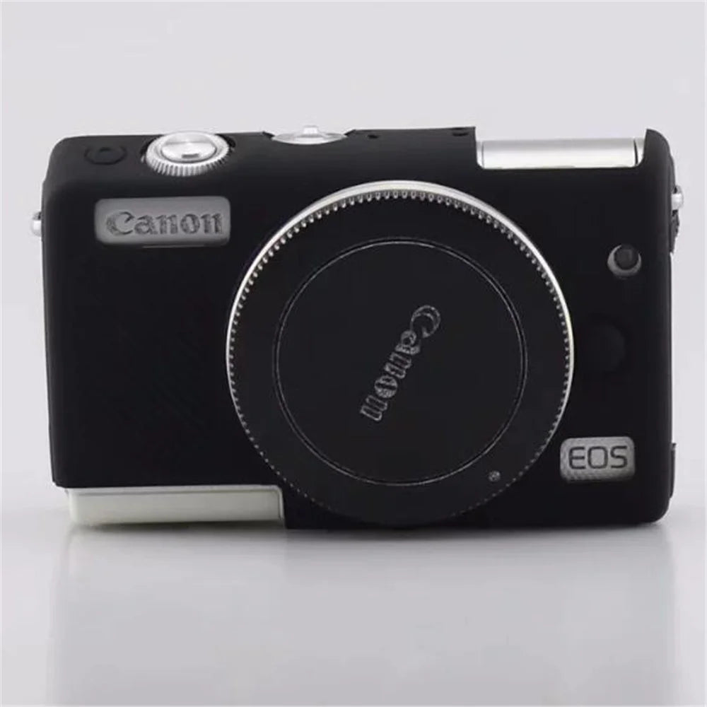 Flexible Silicone Protective Camera Case for Canon EOS M100 - Black - 1