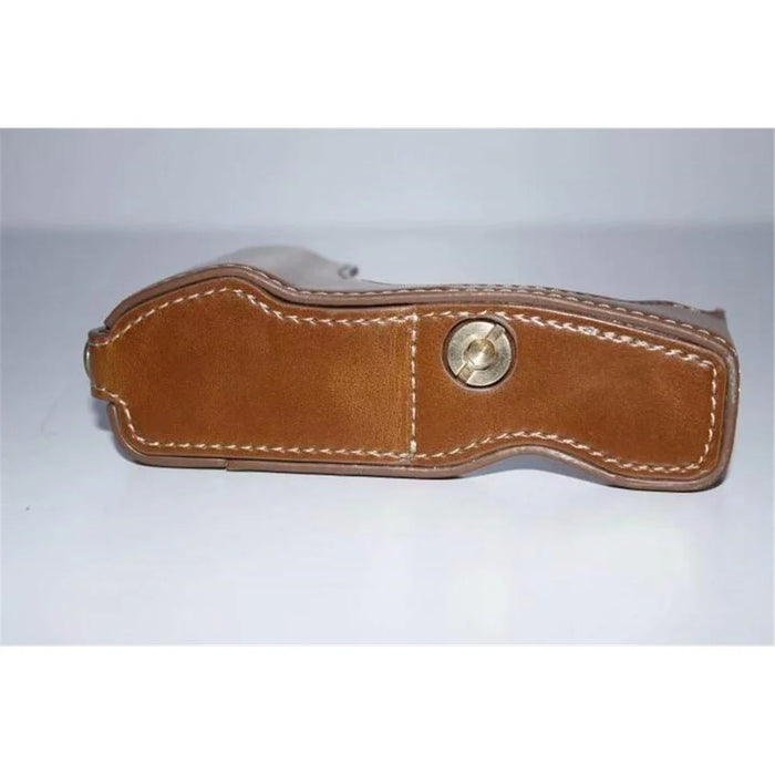 PU Leather Bottom Camera Half Case Bag for Olympus E-PL7 / E-PL8 / E-PL9 - Brown - 3