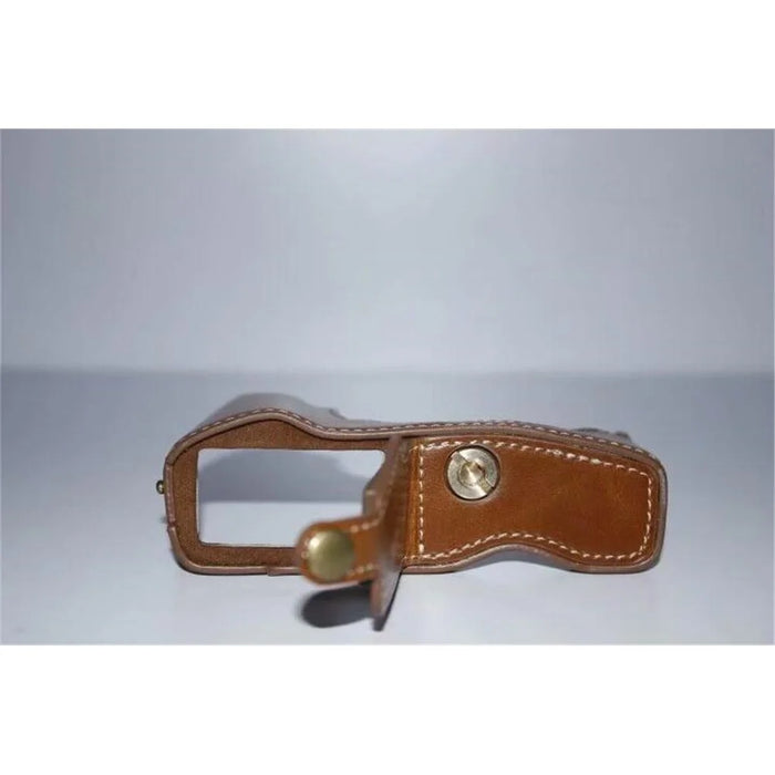 PU Leather Bottom Camera Half Case Bag for Olympus E-PL7 / E-PL8 / E-PL9 - Brown - 4