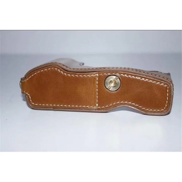 PU Leather Bottom Camera Half Case Bag for Olympus E-PL7 / E-PL8 / E-PL9 - Brown - 5